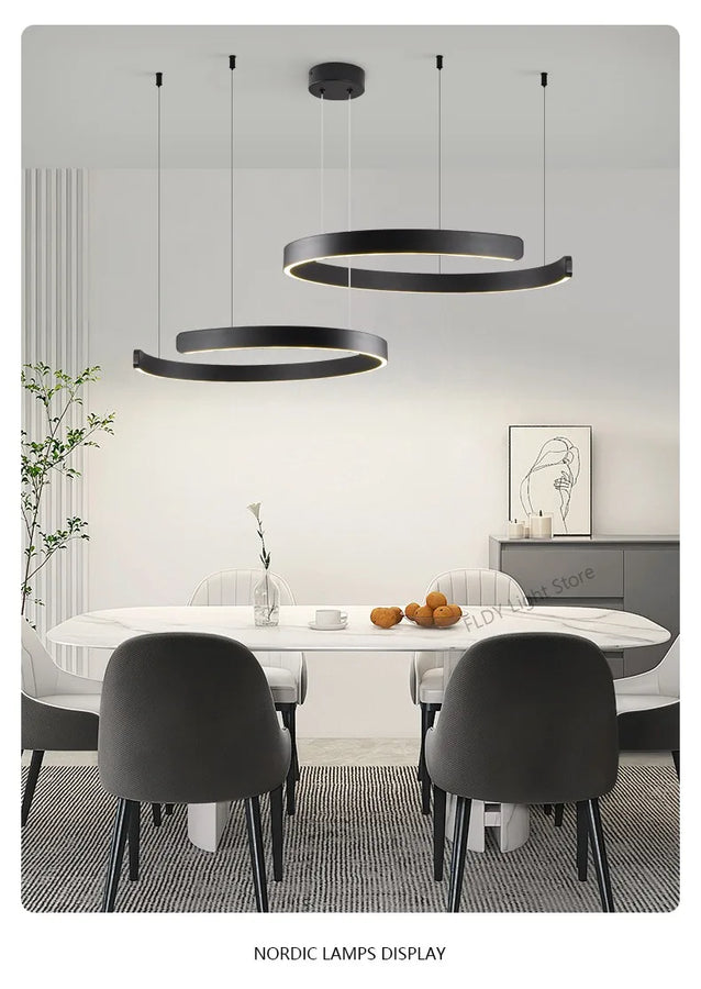Hecate Anneau Aluminium Noir Minimaliste