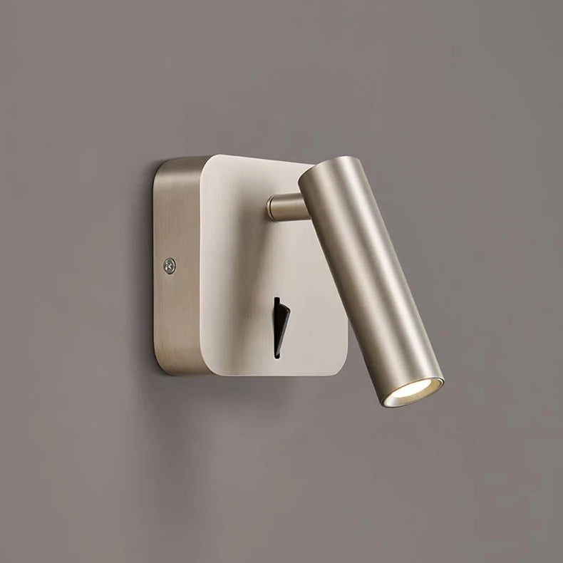 Applique Murale Cylindre Acier Noir Minimaliste Design Moderne Noire - Chambre Salle de Bain Salon — Grenat