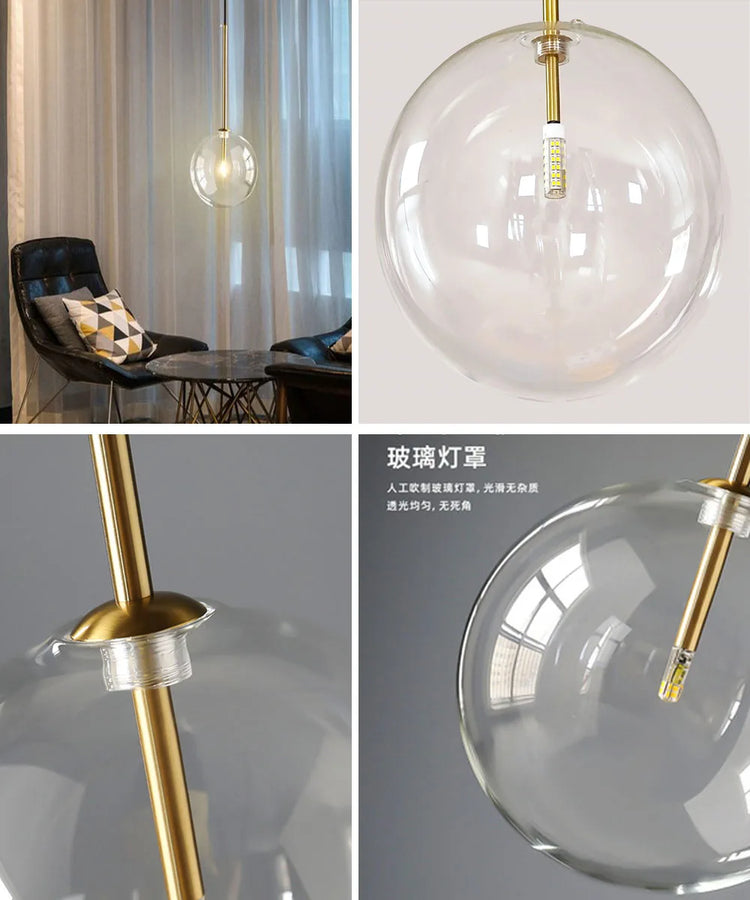 Ronda Sphère Verre Transparent et Laiton Minimaliste