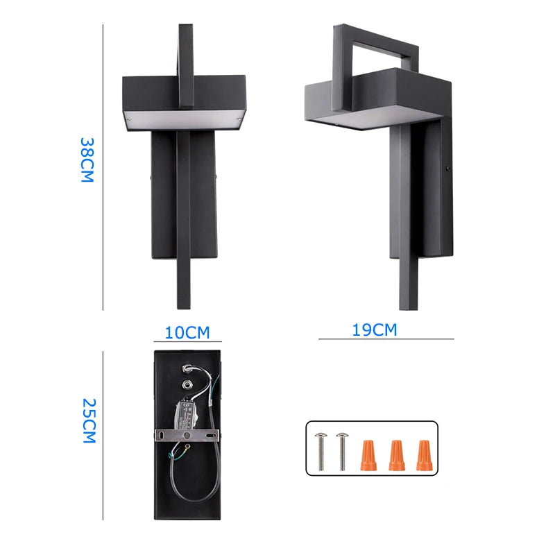 Géométrique Métal Noir Mat Minimaliste — Polygo
