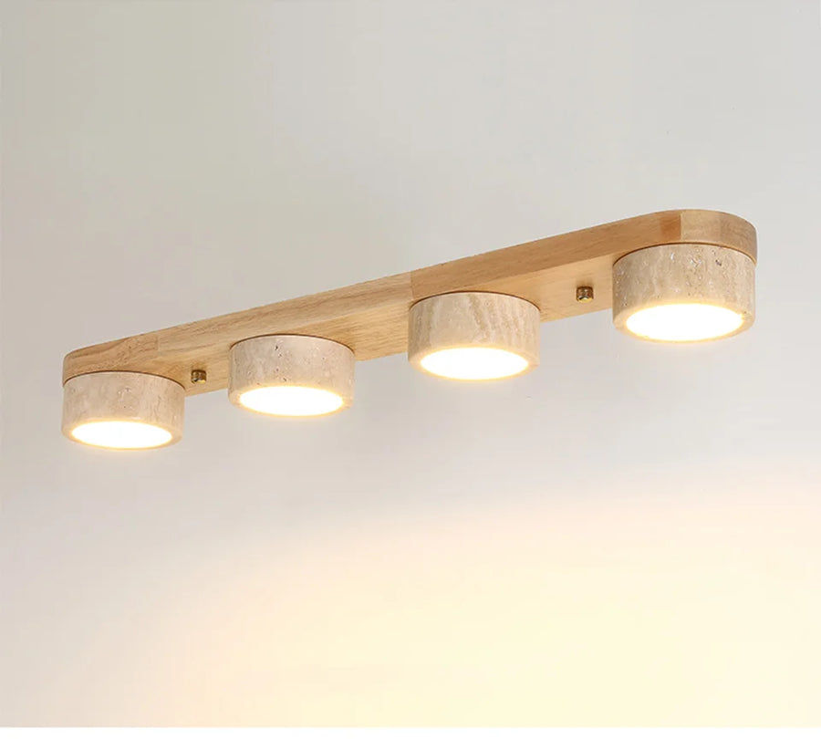 Chika Cylindres Bois Foncé Minimaliste Épuré