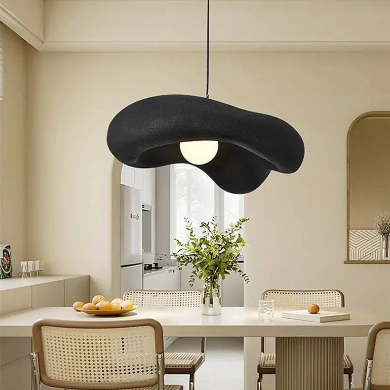 Suspension Anneau Verre Fumé Noir Minimaliste Design - Cuisine Salon Salle à Manger — Horos