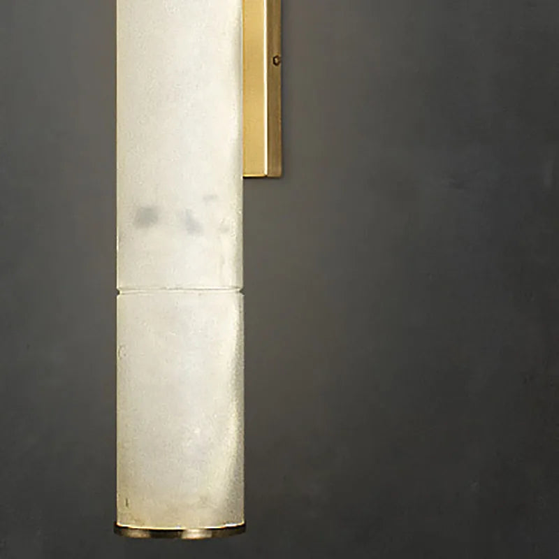 Geoffroy Cylindre Onyx Blanc et Laiton