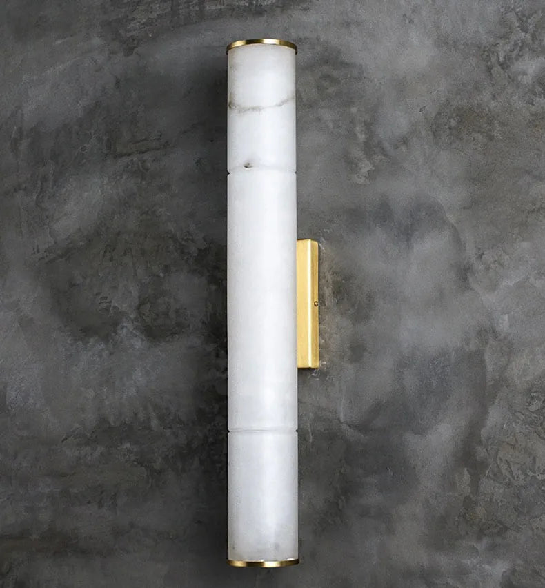 Geoffroy Cylindre Onyx Blanc et Laiton