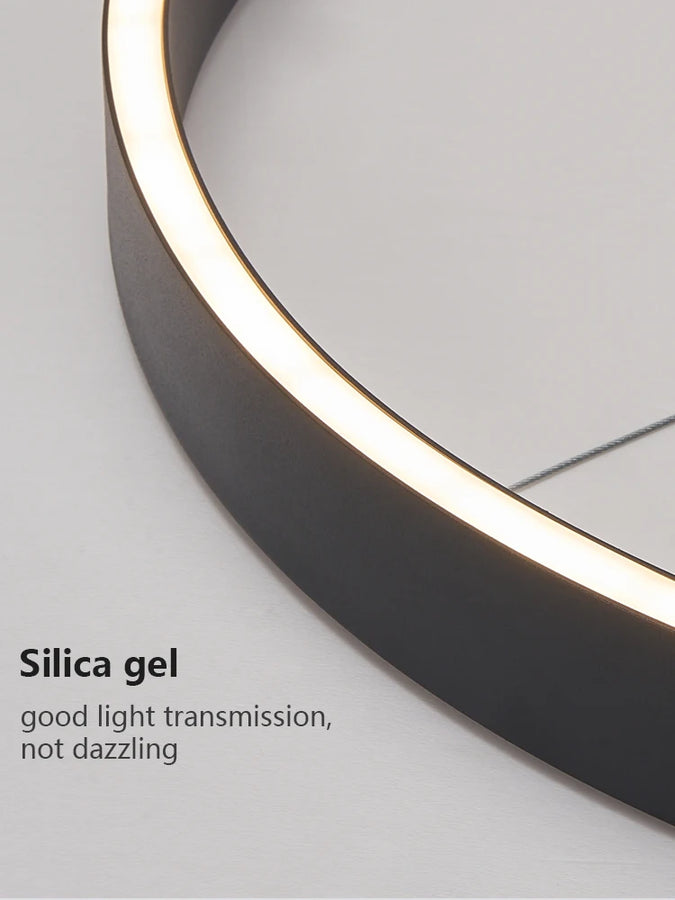 Hecate Anneau Aluminium Noir Minimaliste