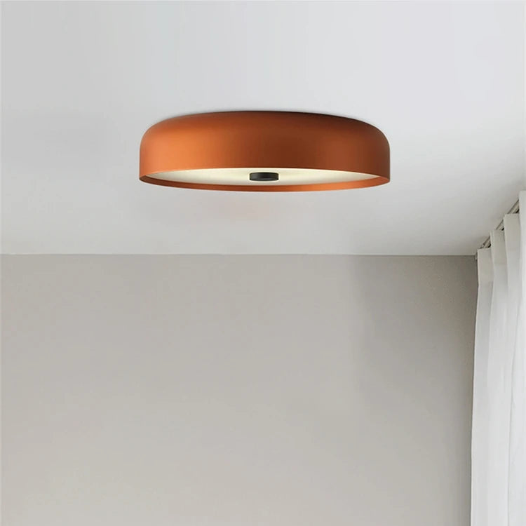 Plafonnier Anneau Métal Rouge Minimaliste Design Moderne - Salle de Bain Salon Chambre — Vibrato