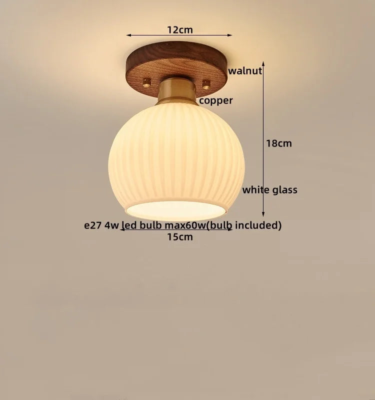 Lumio Vintage Verre Transparent et Bois Naturel