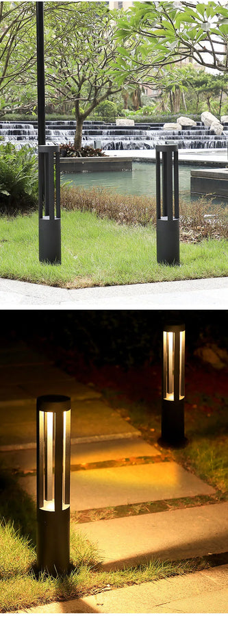 Lampadaire Cylindre Métal Noir Minimaliste Design - Salon Bureau Chambre — Torre