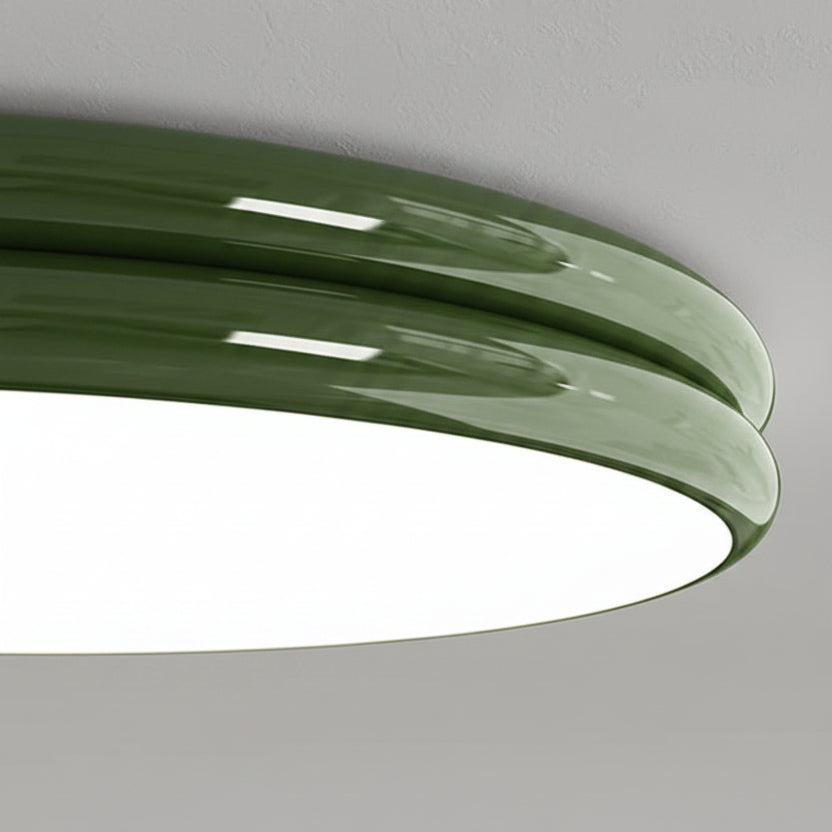 Plafonnier Anneau Céramique Crème Minimaliste Design Moderne - Salle de Bain Salon Chambre — Alcyone