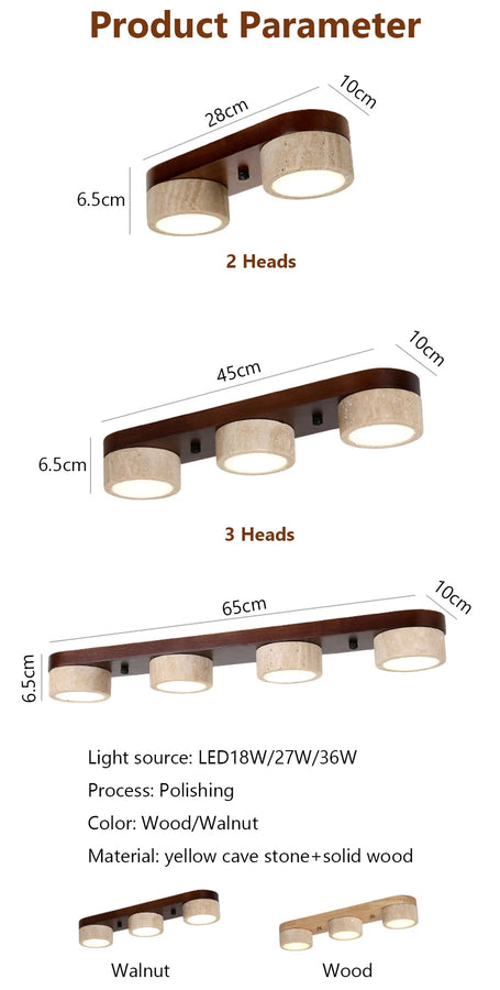 Chika Cylindres Bois Foncé Minimaliste Épuré