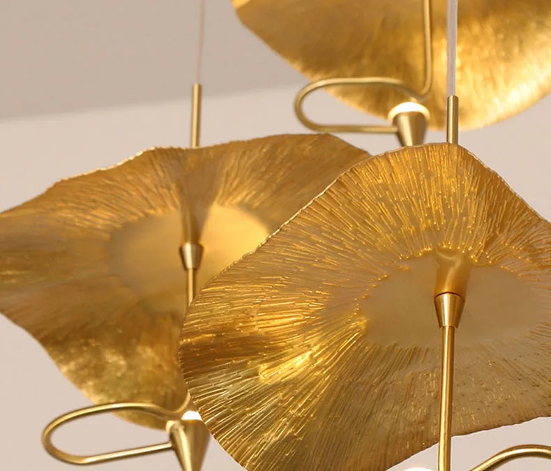 Nora Pétales Métal Doré Contemporain