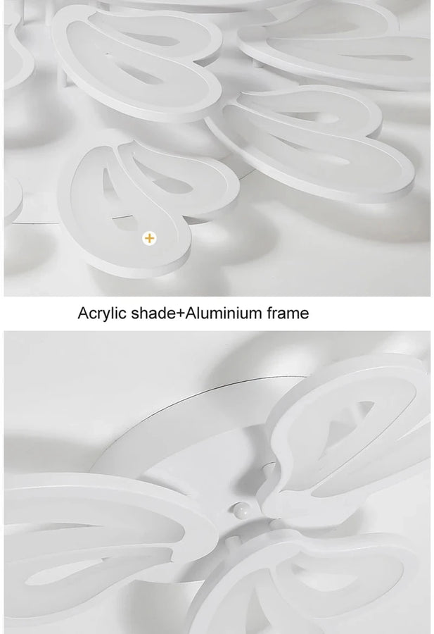 Ariadne Pétales Acrylique Blanc et Gris Élégant