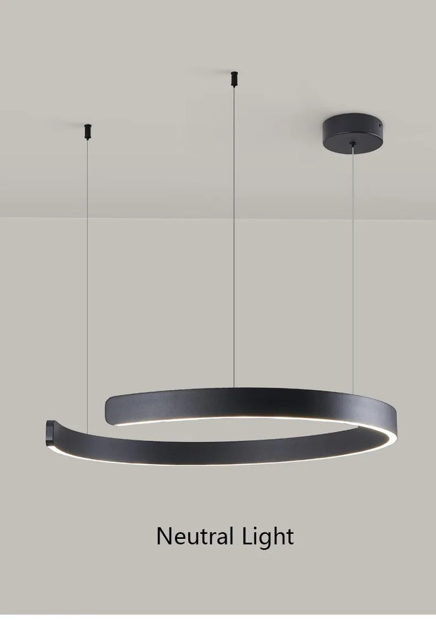 Hecate Anneau Aluminium Noir Minimaliste