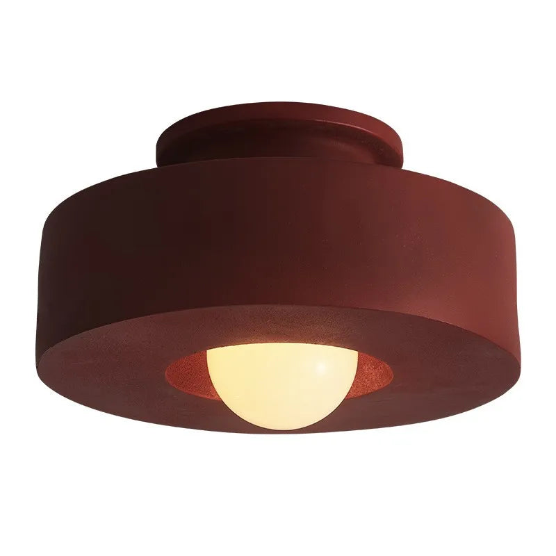 Lund Cylindre Tissu Bordeaux Minimaliste