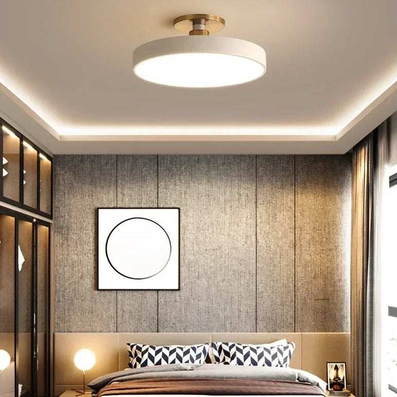 Plafonnier Anneau Métal Noir Minimaliste Design Moderne - Salle de Bain Salon Chambre — Grasse