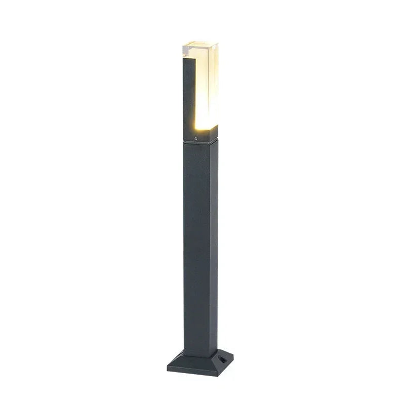 Lampadaire Cylindre Métal Noir Mat Minimaliste Design - Salon Bureau Chambre — Fuste