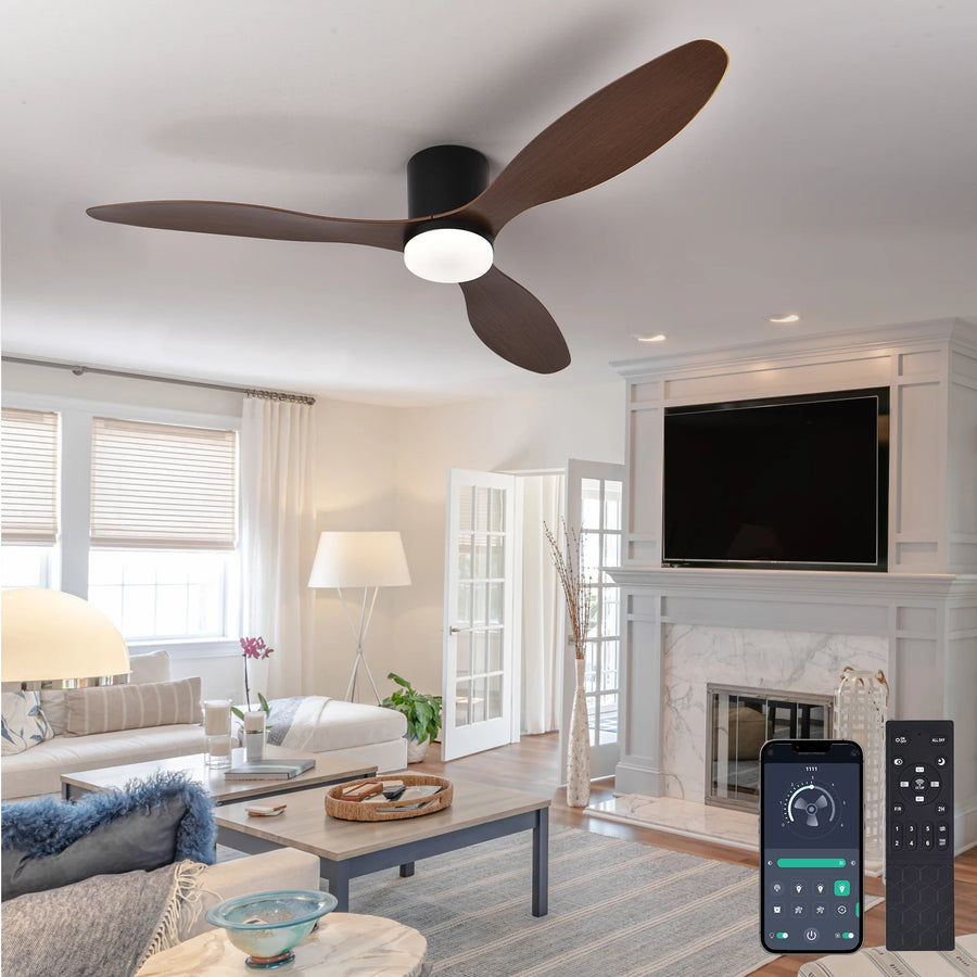 Ventilateur de Plafond Profil Bas avec Éclairage