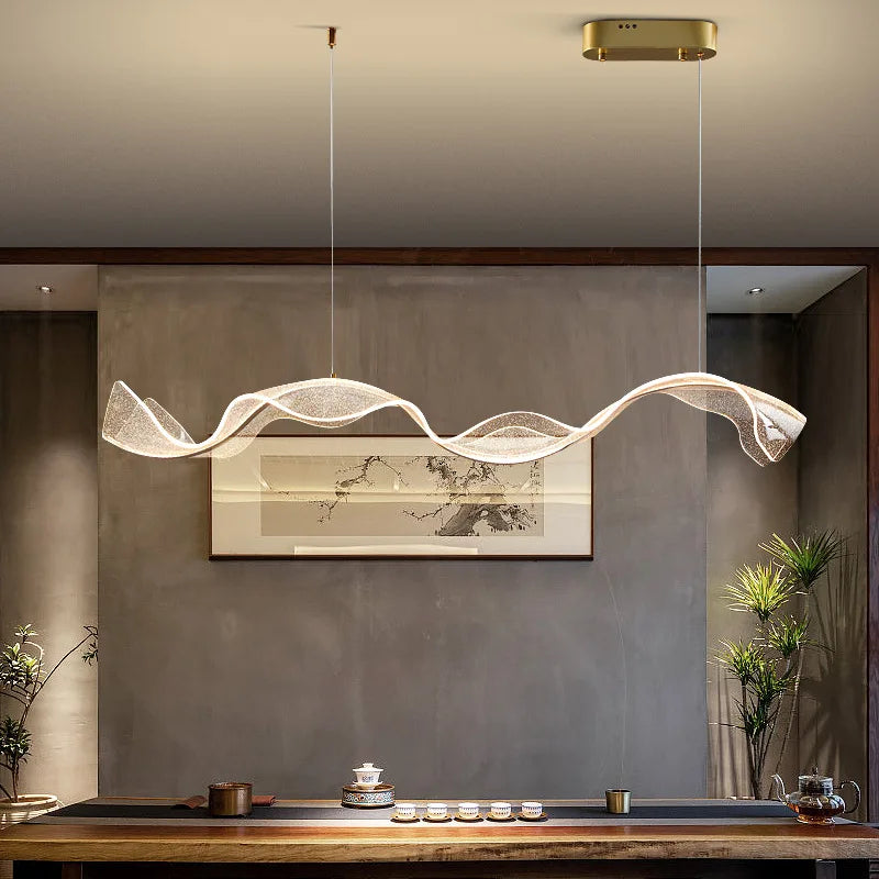 Lustre Suspension Anneau Bois Naturel Minimaliste Design - Salon Salle à Manger — Fuyza