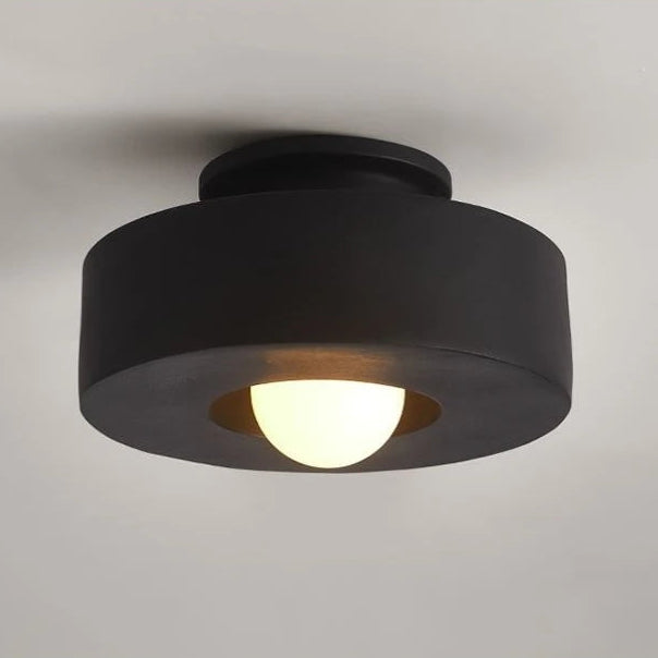 Plafonnier Cylindre Tissu Bordeaux Minimaliste Design Moderne - Salle de Bain Salon Chambre — Deneb