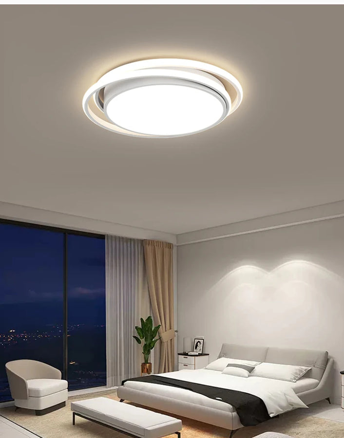 Lumis285 Vagues Métal Blanc Minimaliste et Lune