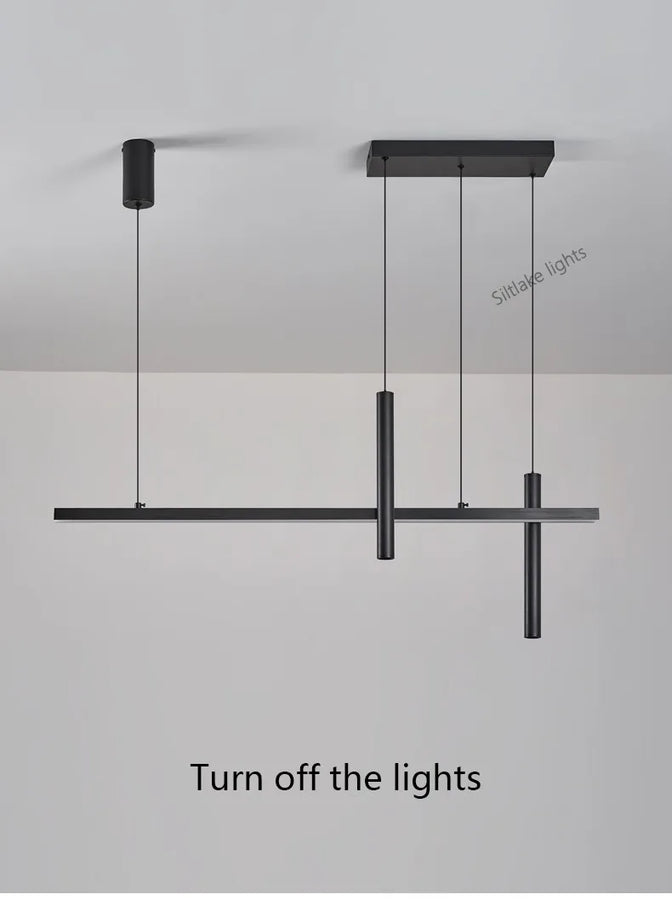 Neva Linéaire Métal Noir Mat Minimaliste