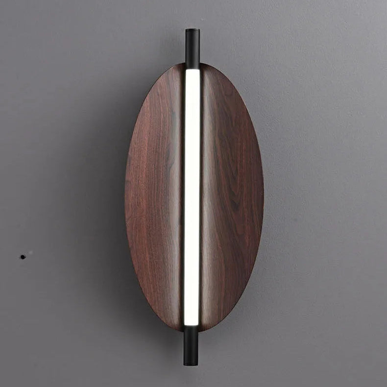 Applique Murale Ovale Bois Naturel Minimaliste Design Moderne - Chambre Salle de Bain Salon — Ovalo