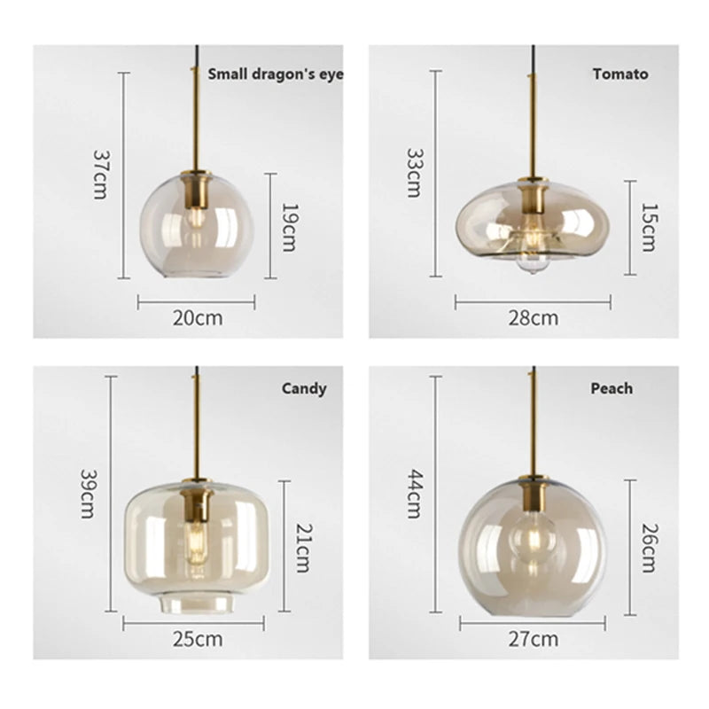 Giulia Trio Verre Ambré et Laiton Élégant