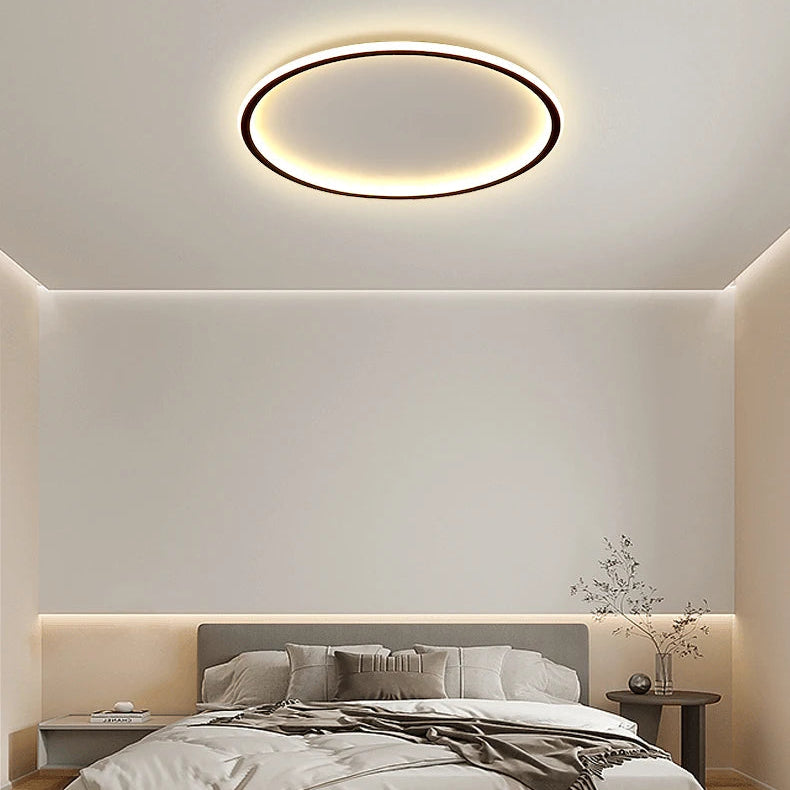 Plafonnier Anneau Métal Noir Minimaliste Design Moderne - Salle de Bain Salon Chambre — Aureo
