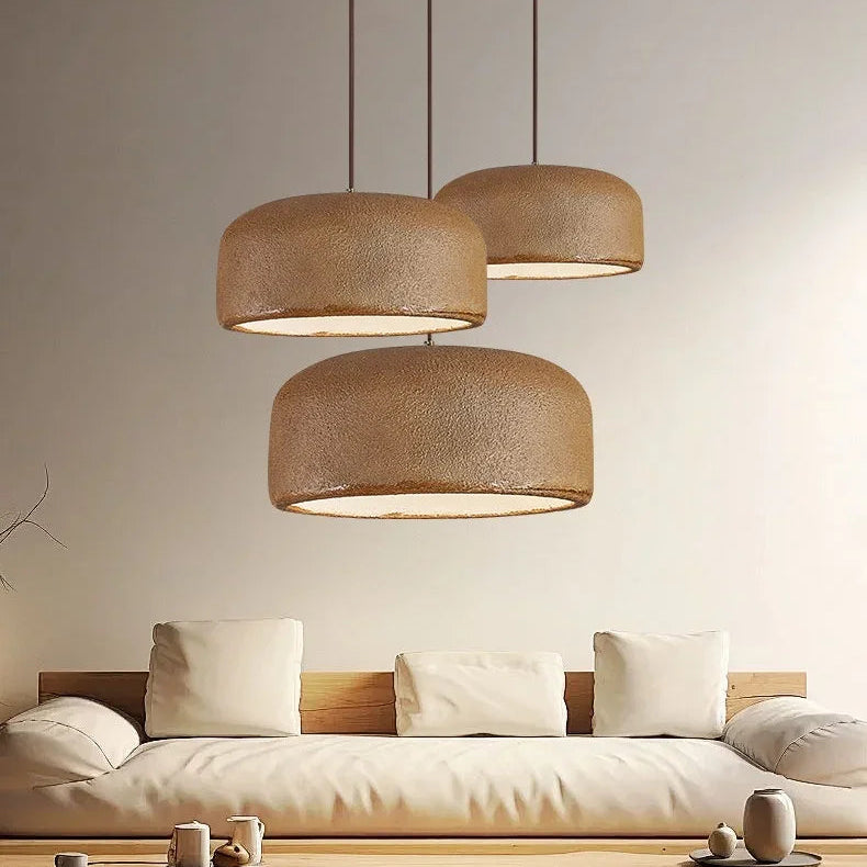 Suspension Cylindre Tissu Blanc Minimaliste Design - Chambre Salon Cuisine — Fulgor