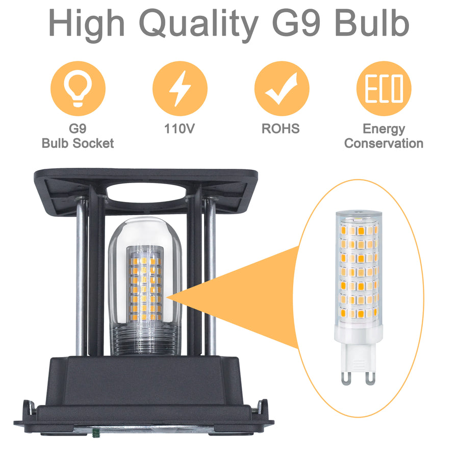 Ilaria Carré Aluminium Noir Mat Minimaliste