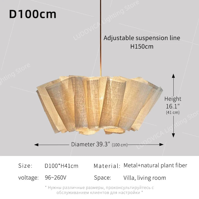 Lumis230 Pétales Tissu Lin Beige Wabi-Sabi