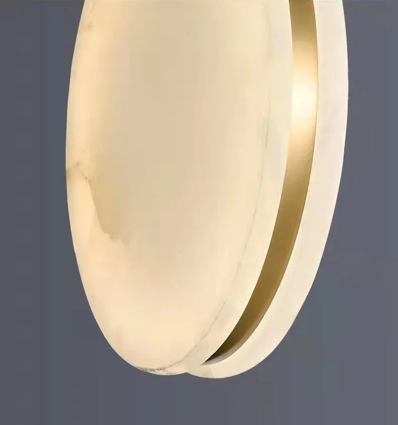 Lumis258 Sphère Verre Opalin et Laiton Minimaliste