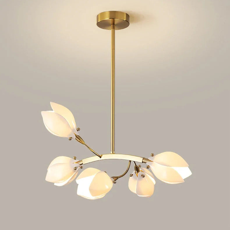 Lustre Suspension Demi-Sphère Céramique Blanche Minimaliste Design - Salon Salle à Manger — Eos