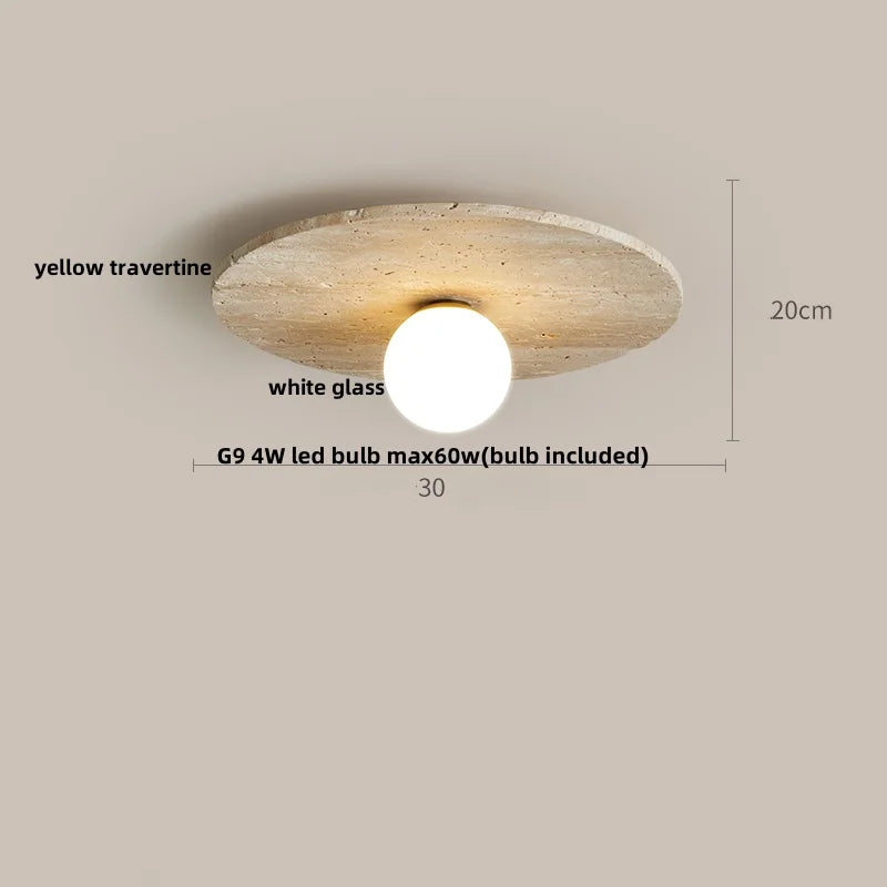 Rasha Anneau Pierre Beige Minimaliste