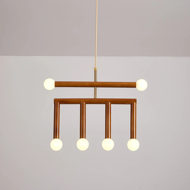 Suspension Arches Bois et Métal Bleu Art Déco - Salon Salle à Manger Chambre — Arceau