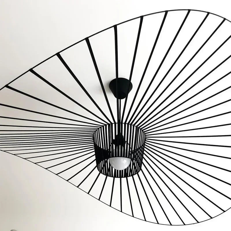 Suspension Spirale Acier Noir Mat Minimaliste Design - Cuisine Salon Salle à Manger — Volute