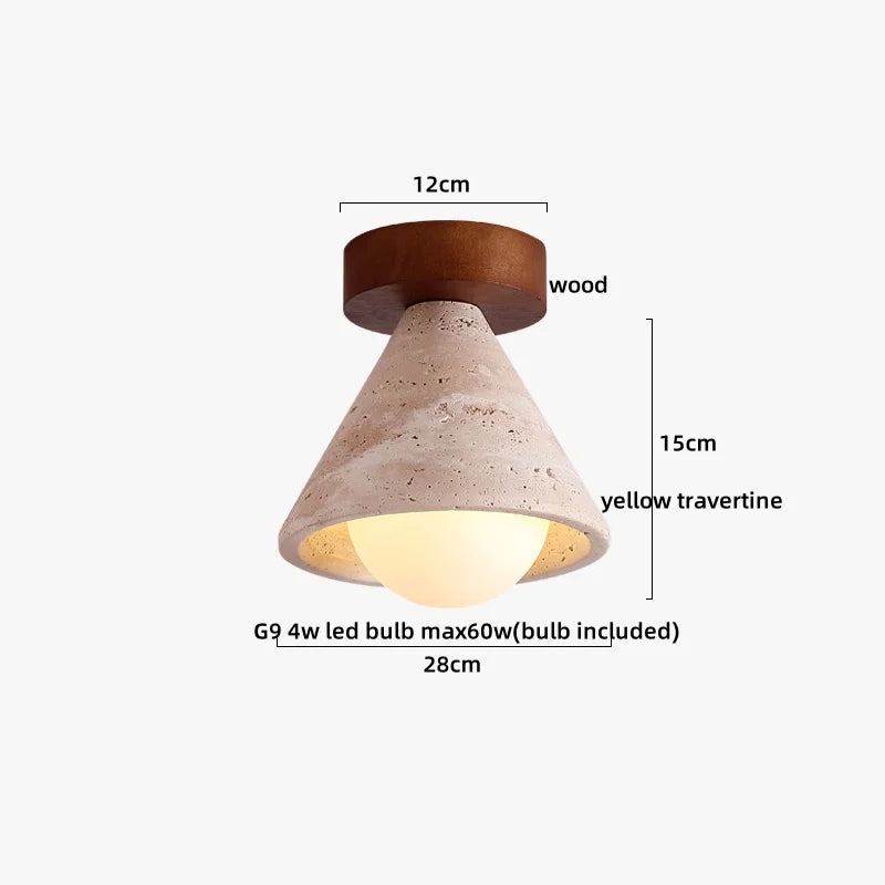 Rasha Anneau Pierre Beige Minimaliste