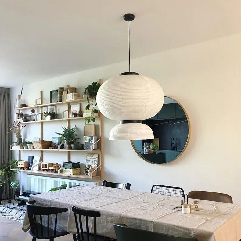 Suspension Globe Papier Blanc Minimaliste Nordique Design Boule - Chambre Salon Cuisine — Ravenna