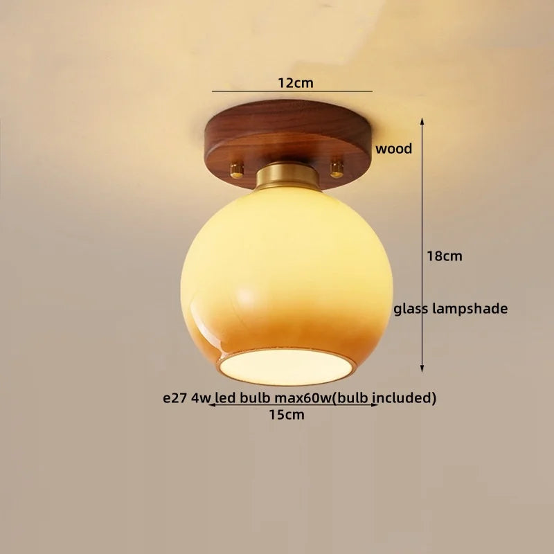 Lumio Vintage Verre Transparent et Bois Naturel