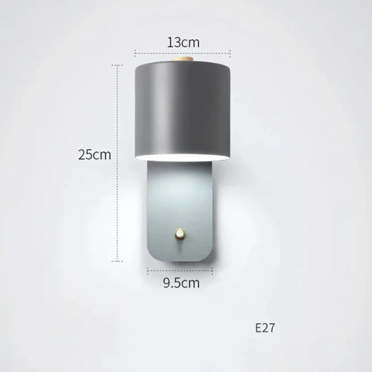 Applique Murale Cylindre Métal Blanc Minimaliste Design Moderne Blanche - Chambre Salle de Bain Salon — Fereshteh