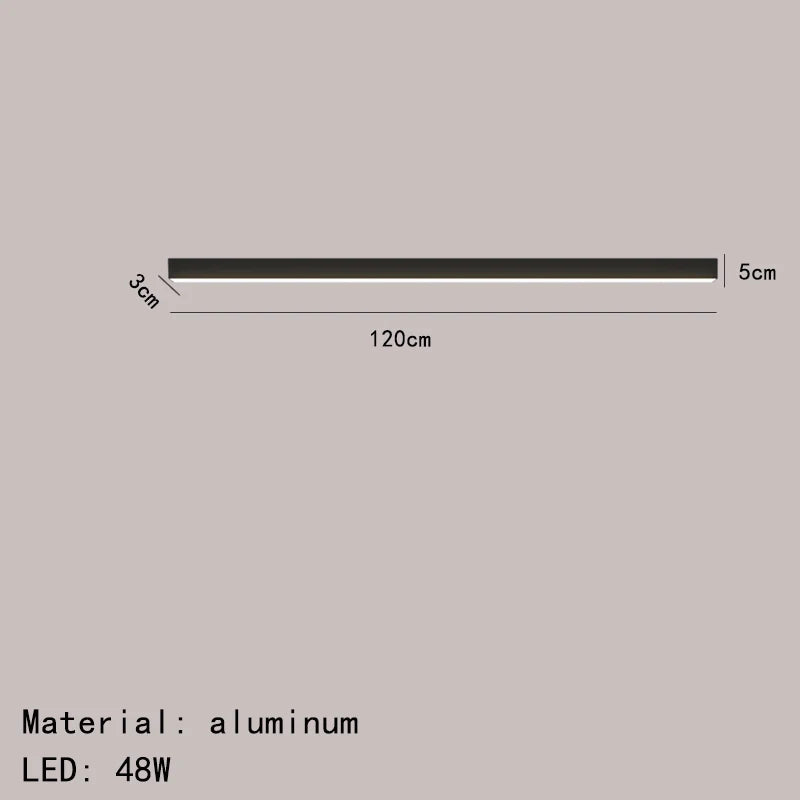 Elowen Linéaire Aluminium Noir Minimaliste