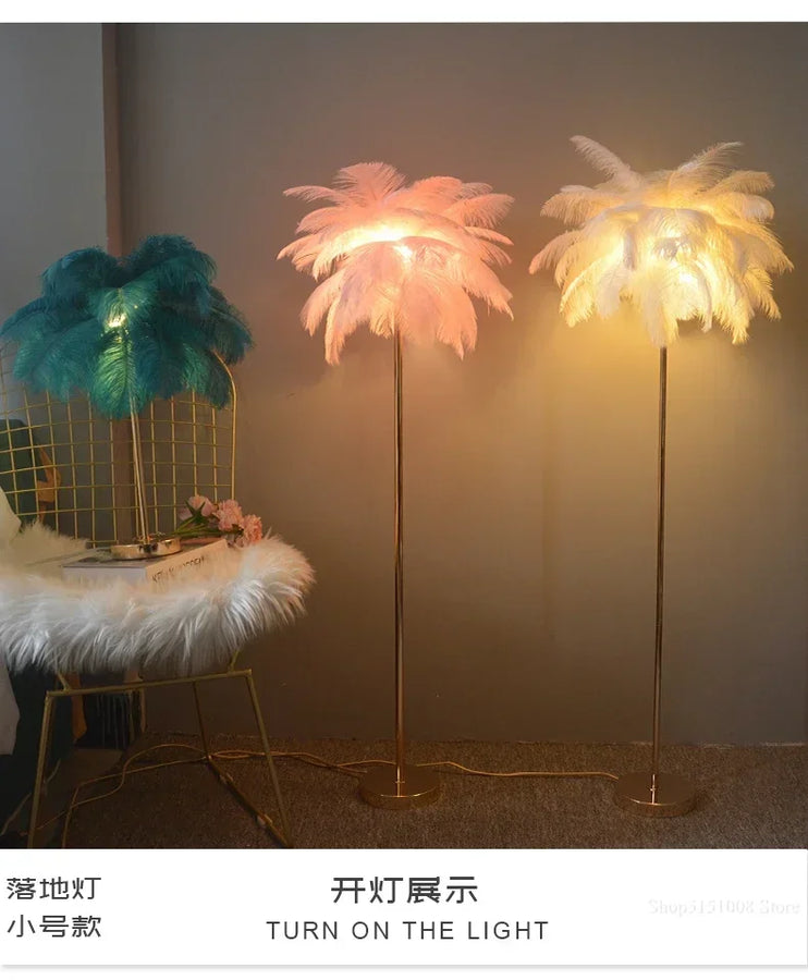 Lumis233 Plumes Rose Poudré Style Nordique