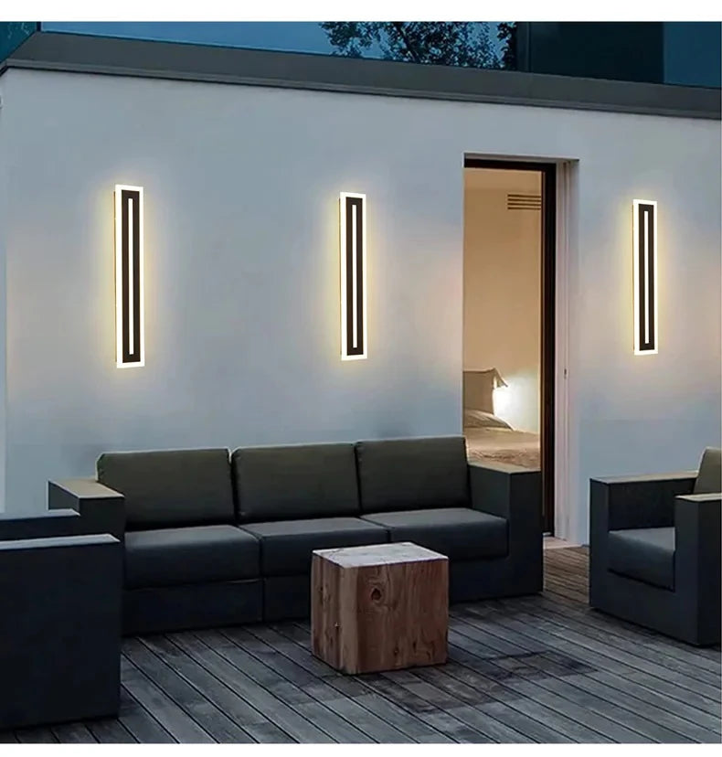 Rectangle Aluminium Noir et Blanc Minimaliste — Lumio