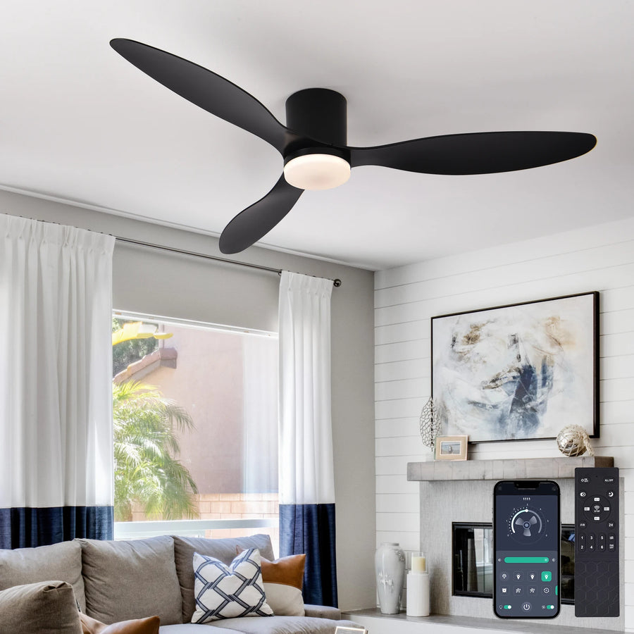 Ventilateur de Plafond Profil Bas avec Éclairage
