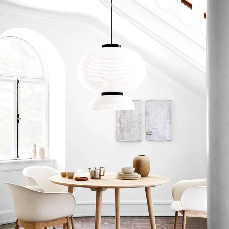 Suspension Globe Papier Blanc Minimaliste Nordique Design Boule - Chambre Salon Cuisine — Ravenna