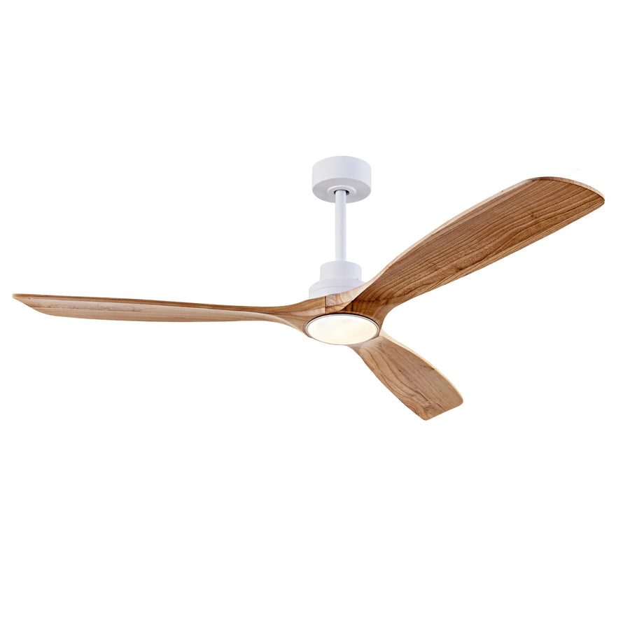 Ventilateur de Plafond Bois Naturel avec Éclairage