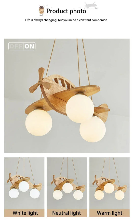 Roisin Avion Bois Naturel Enfant Ludique