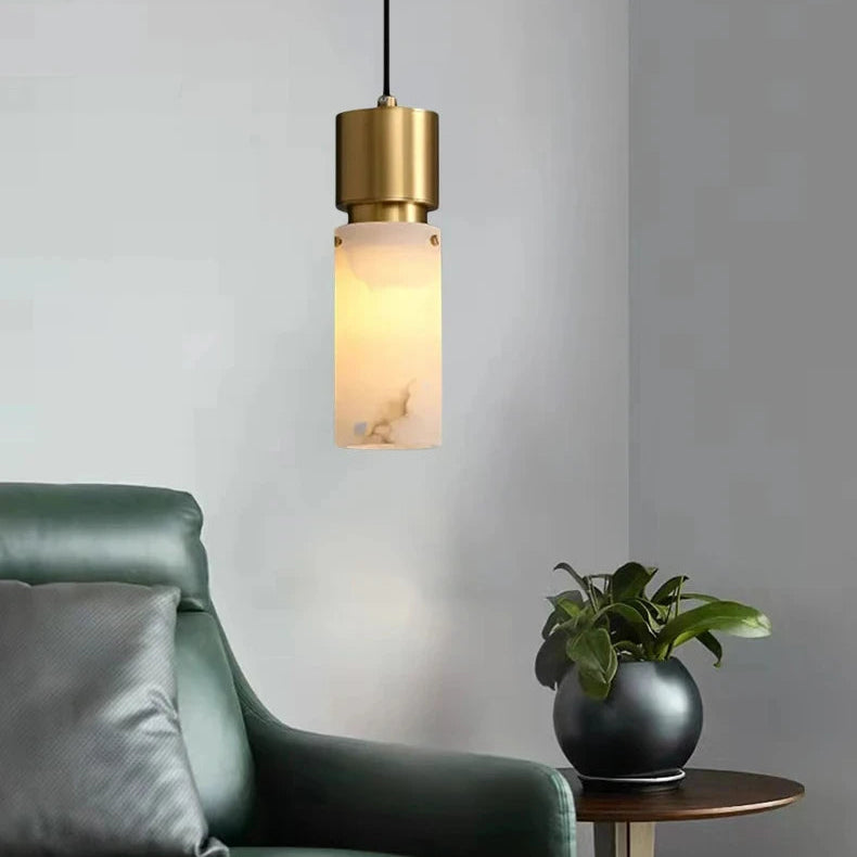 Suspension Cylindre Pierre Naturelle Minimaliste Design - Cuisine Chambre Salon — Shohreh