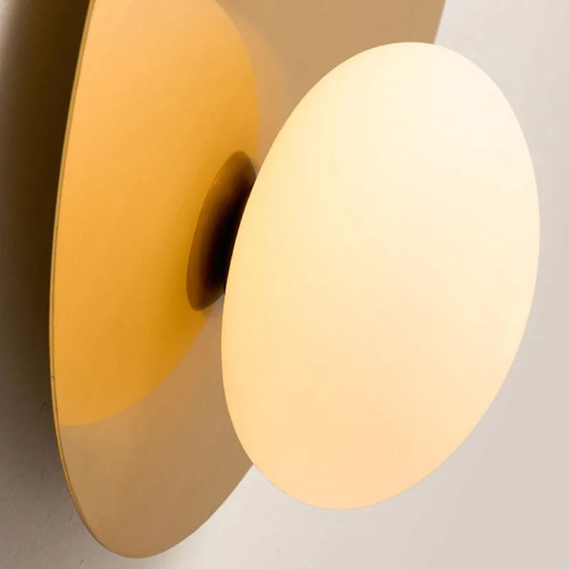 Plafonnier Disque Métal Doré Minimaliste Design Moderne - Salle de Bain Salon Chambre — Plateo