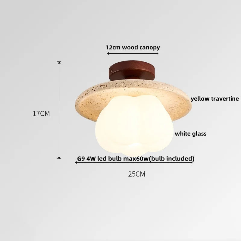 Rasha Anneau Pierre Beige Minimaliste
